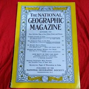 Vintage National Geographic Magazine October 1953